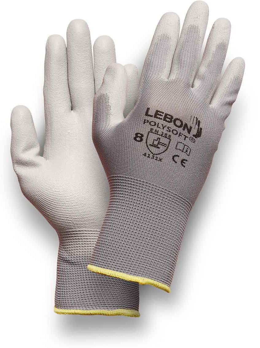 Polyurethan-Handschuh grau