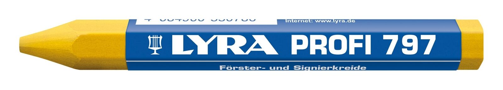 Signierkreide  sechskant  gelb