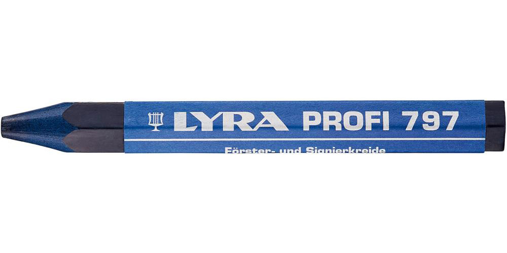 Signierkreide  sechskant  blau