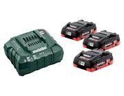 Akku-Starter Set LiHD 18,0 V 3 x 4,0 Ah Metabo Lad