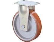 Bockrolle 150mm RR110.B15Platte,Polyure Guss,KL RR