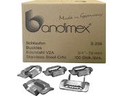 Schlaufen 1/2" V2A-Edelstahl, Pack a 100 Stück Ban